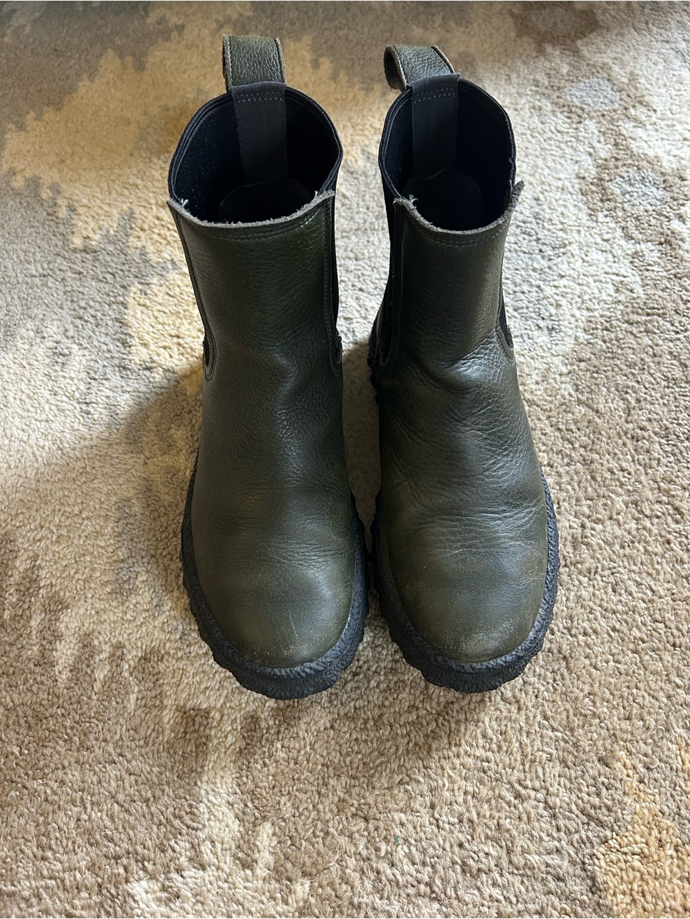 Camper Olive Chelsea Lug-Sole Ankle Boots - Picture 3 of 13